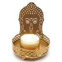Bougeoir à Réflexion Métal Bouddha 11cm