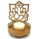 Bougeoir à Réflexion Métal Ganesh