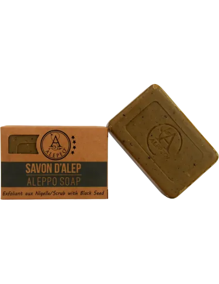  Savon d'alep alepeo exfoliant aux nigelle 8% 100g