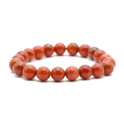 BRACELET 8MM JASPE ROUGE 