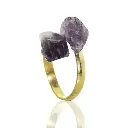 Bagues joncs adultes en Améthyste (Bien violet) 