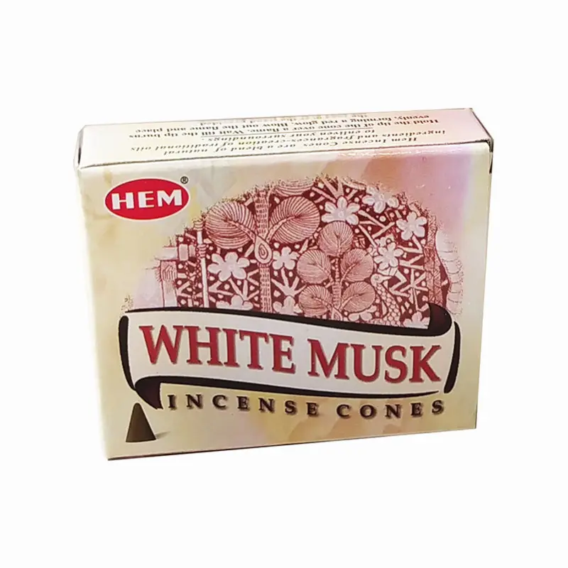 Encens cônes hem musk blanc