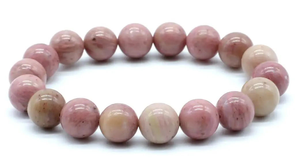 Bracelet Rhodonite Unie perles 10mm