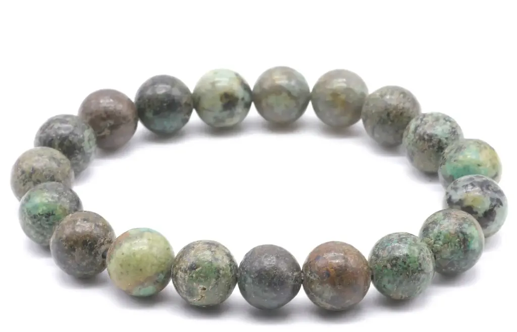 Bracelet Turquoise Africaine perles 10mm