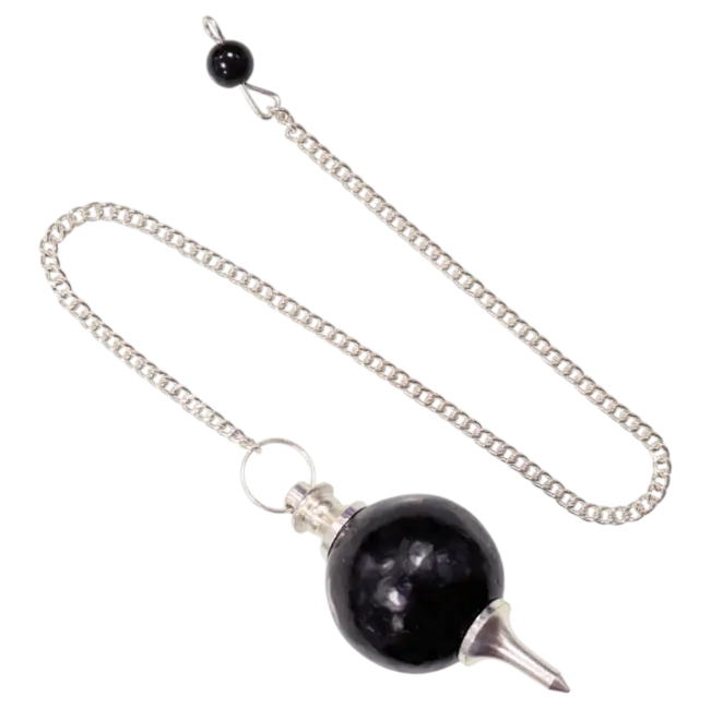  Pendule sphère Tourmaline Noire 4cm