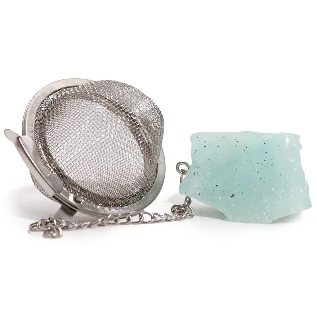 Boule infuseur à thé - Pierre Aigue marine