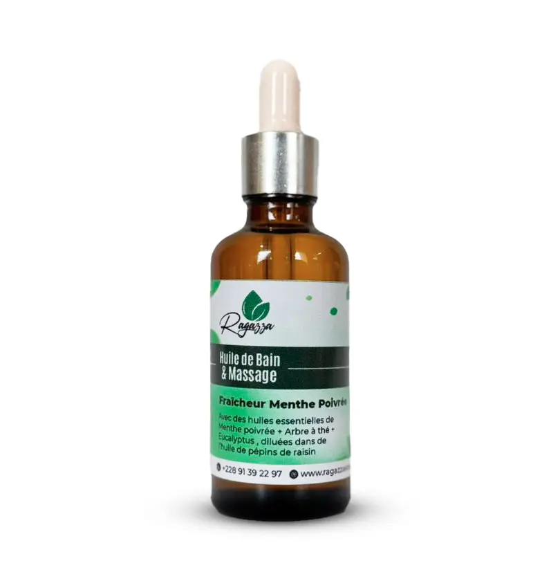 Huile de Massage – Fraîcheur Menthe Poivrée 50 ml