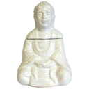Brûleur à Huile Bouddha Assis - Blanc
