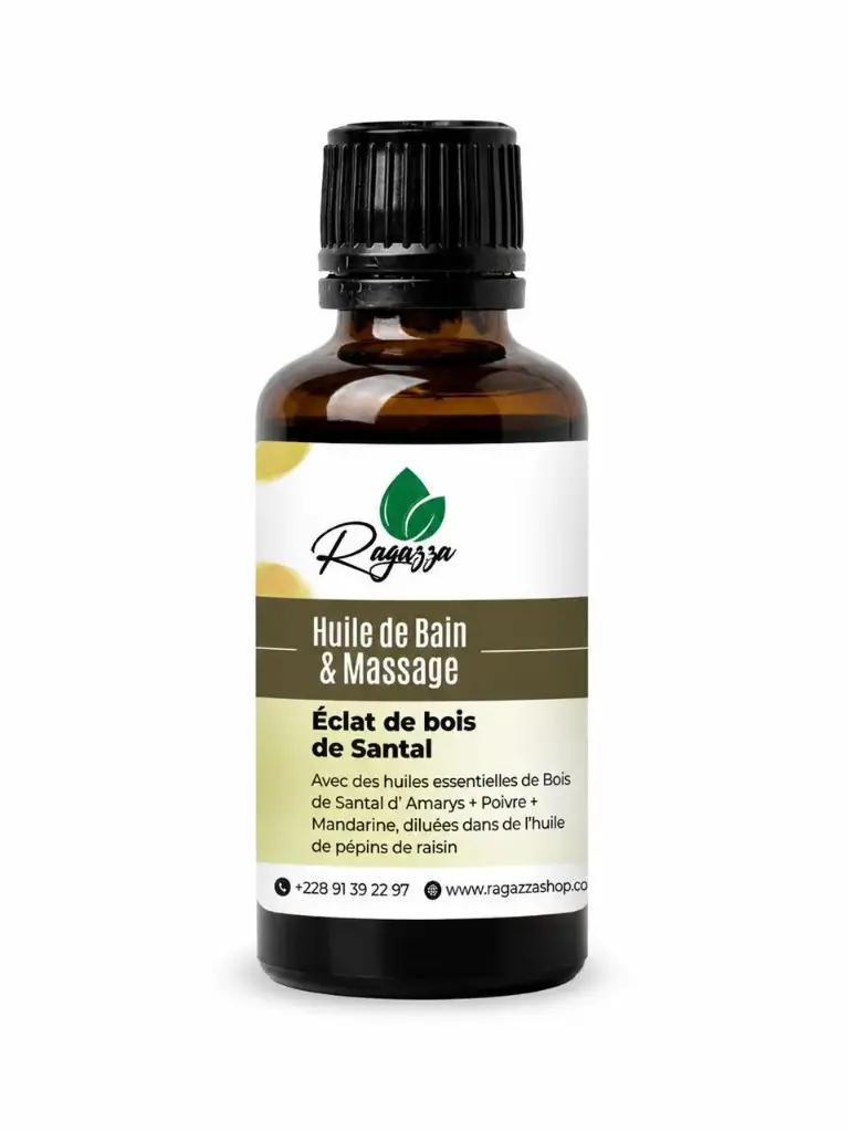 Huile de Massage – Éclat de Bois de Santal 50 ml