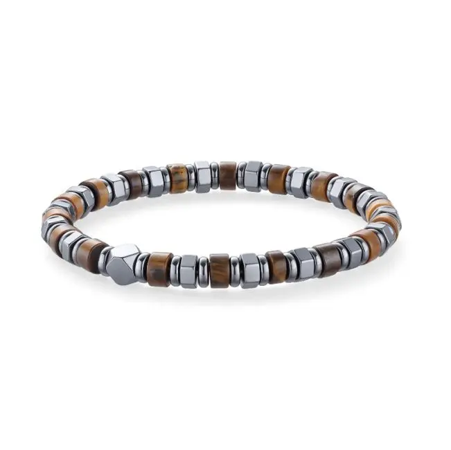 Bracelet Œil de Tigre -Hématite