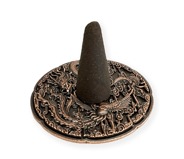 Porte Encens Métal Dragon et Fhénix - 5 cm