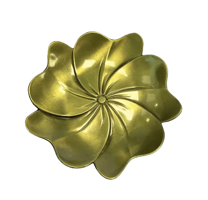Sous plat pour Porte Encens Métal Camélia 9 cm