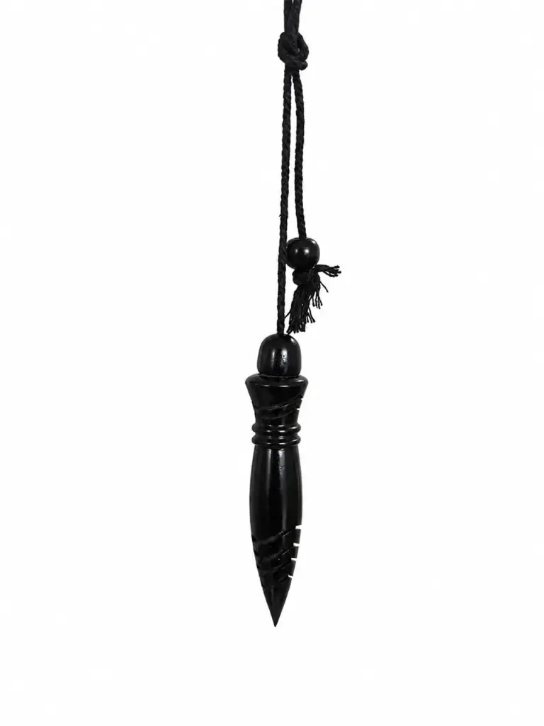 PENDULE EGYPTIEN BUIS THOT - TEINTE NOIR (GRAVE PLOMBE)