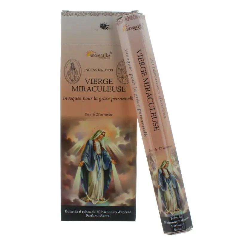 Encens Aromatika Vierge Miraculeuse Hexa (Tube de 20 Batonnets)
