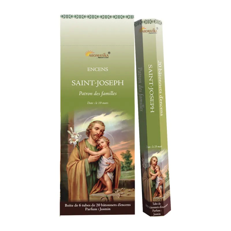 Encens Saint Joseph Aromatika hexa (Tube de 20 Batonnets)