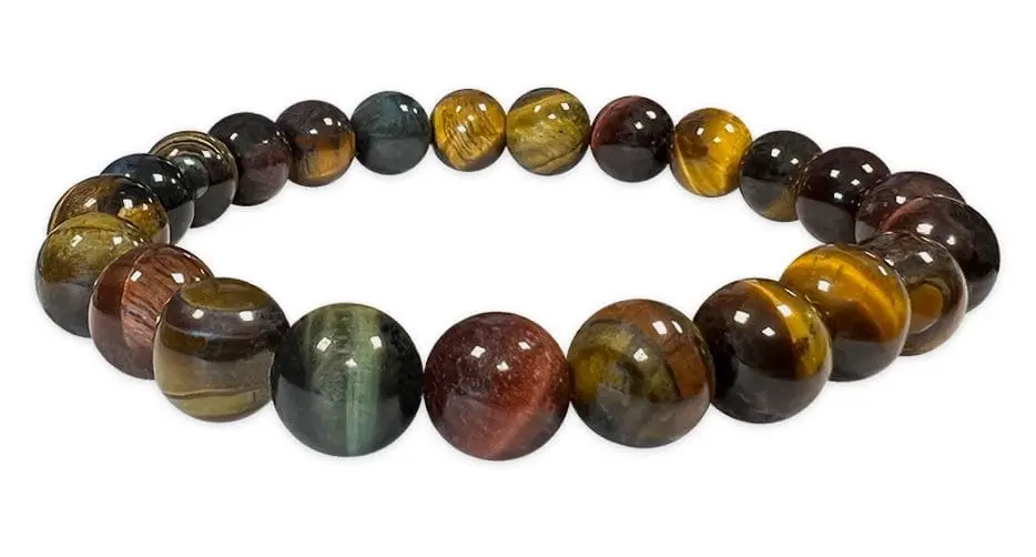 Œil de Tigre Multicolore - Bracelet en pierre naturelle