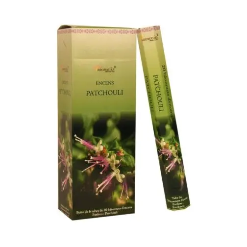 Encens Aromatika Patchouli Hexa (Tube de 20 Batonnets)