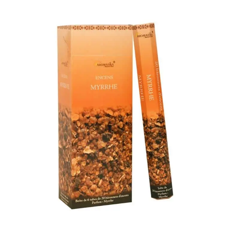 Encens Aromatika Myrrhe Hexa (Tube de 20 Batonnets)