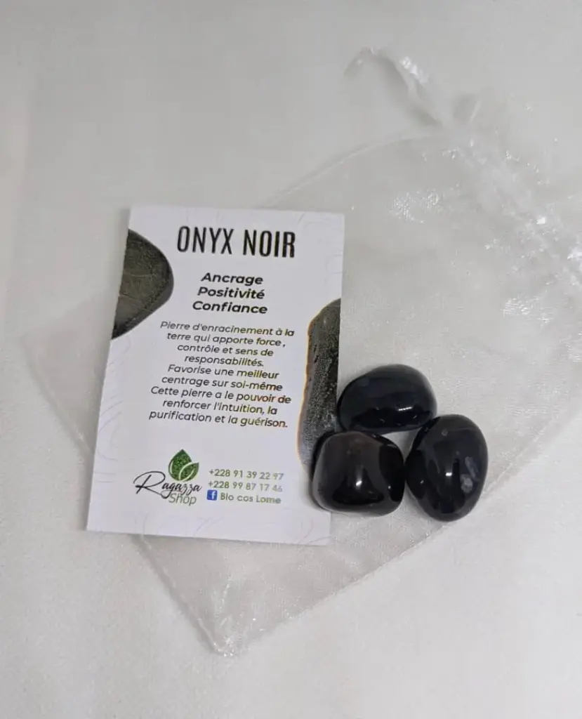 PIERRES ROULÉES ONYX NOIR QUALITÉ A