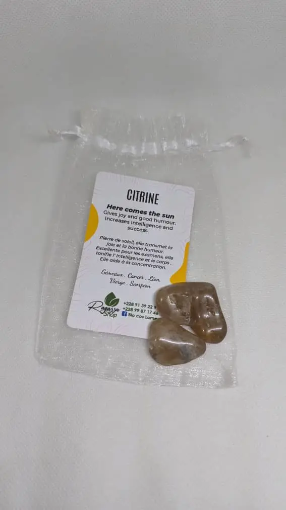  PIERRES ROULÉES CITRINE NATURELLE QUALITÉ EXTRA