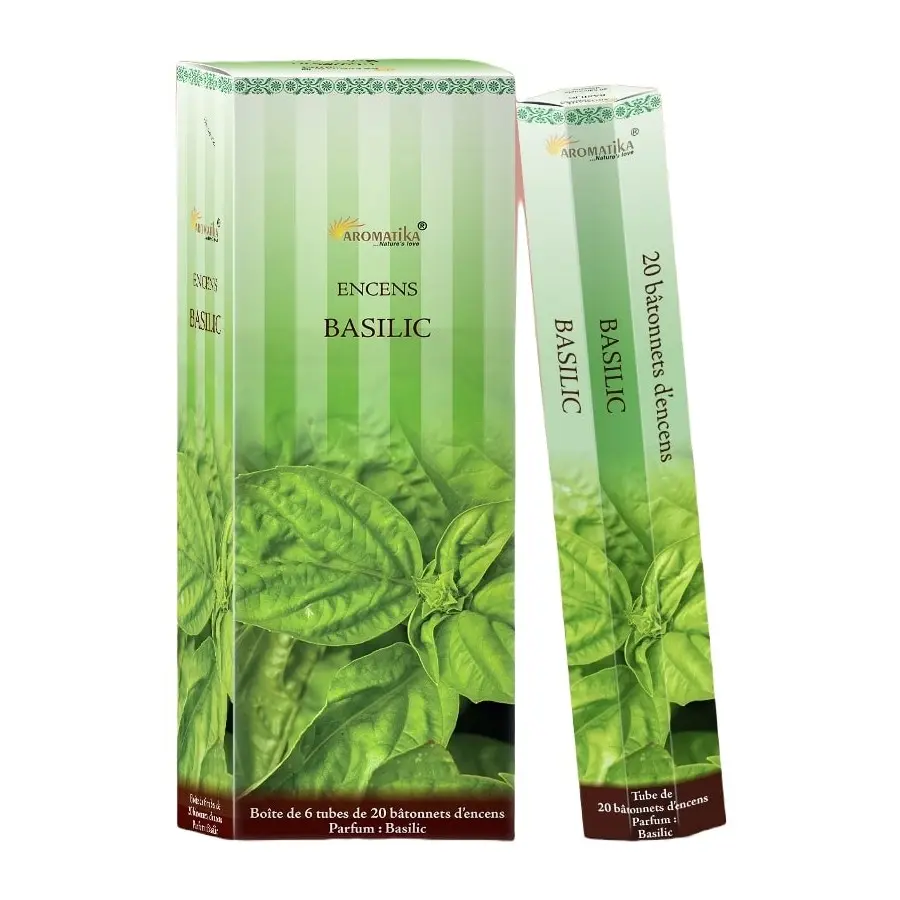 Encens Basilic Aromatika Hexa (Tube de 20 Batonnets)