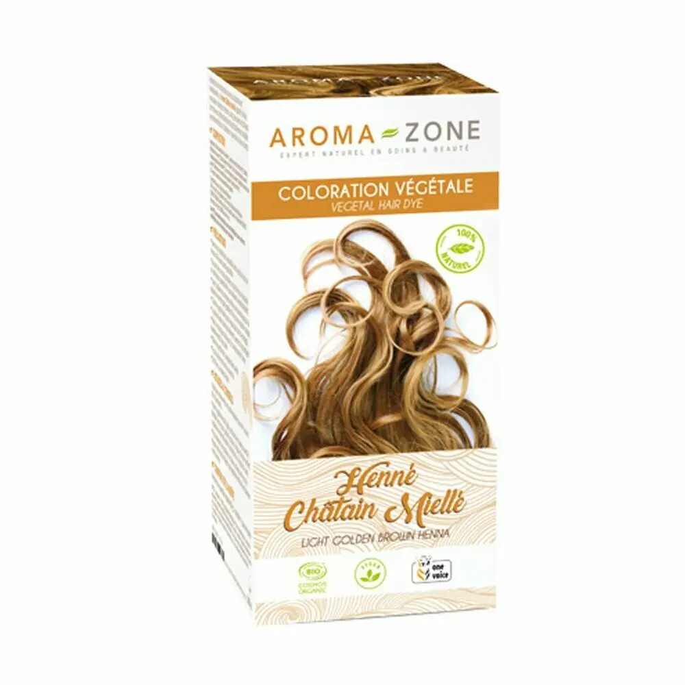 Coloration Végétale Henné Châtain Miellé Bio