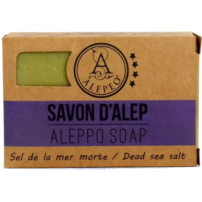 Savon d'alep alepeo sel de la mer morte 8% 100g
