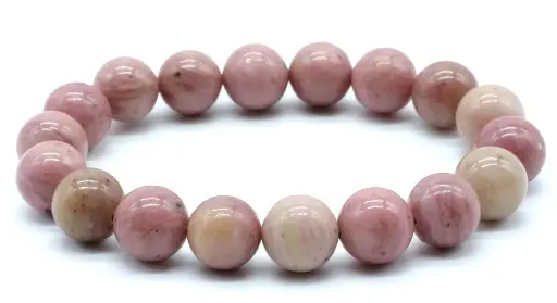 Bracelet Rhodonite Unie perles 10mm