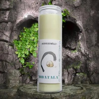 Bougie en verre Obatala