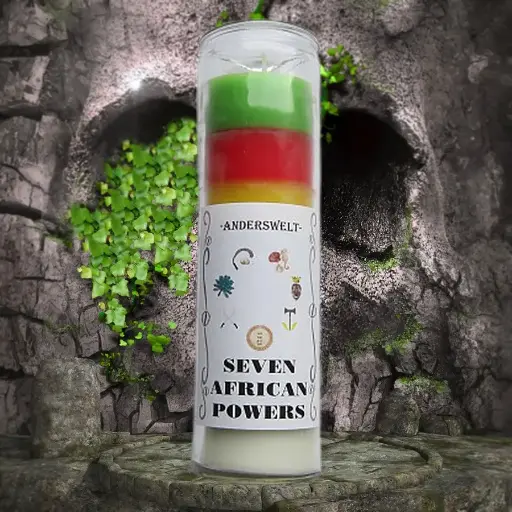 Bougie en verre Seven African Powers