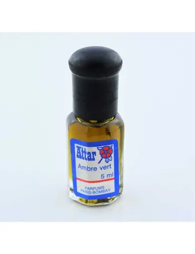 Essence concentrée d'Inde - Attar - Ambre Vert - 5mL