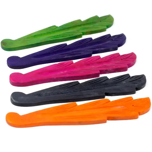  Porte-encens en bois de manguier 