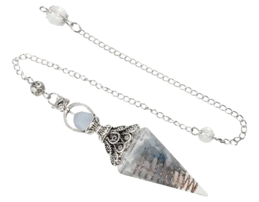 Pendule Orgonite Aigue Marine 6 faces