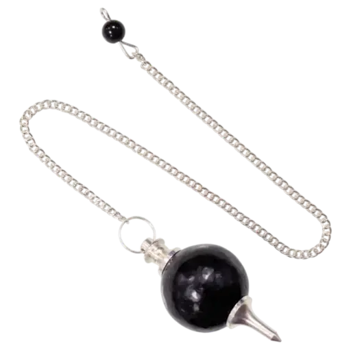 Pendule sphère Tourmaline Noire 4cm
