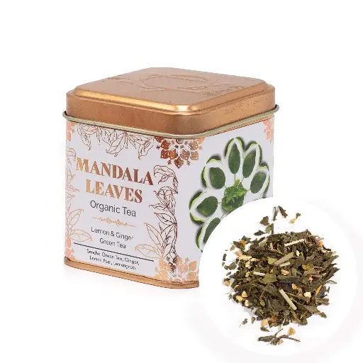 Boîte 50g Thé Vert Classique Citron Gingembre 