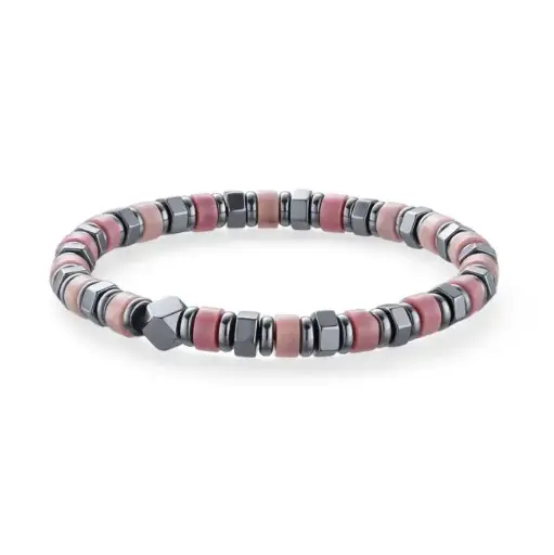 Bracelet Rhodonite-Hématite 