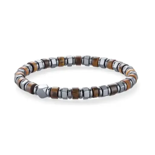 Bracelet Œil de Tigre -Hématite