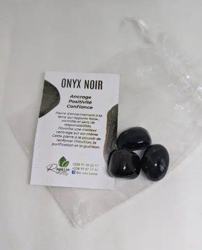 PIERRES ROULÉES ONYX NOIR QUALITÉ A