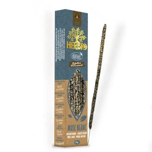  Encens Smudge Ecocert Herbio Musc Blanc 20g