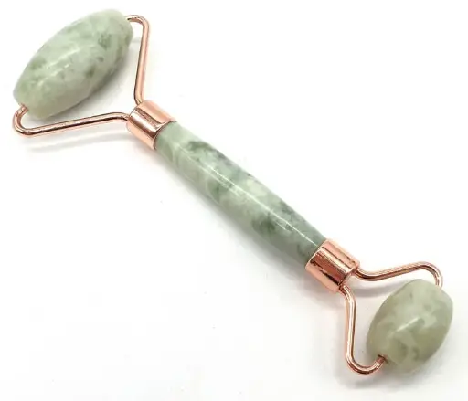 Gua-Sha Jade Verte - Double Rouleau de Massage