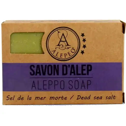 Savon d'alep alepeo sel de la mer morte 8% 100g