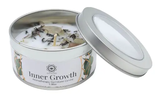 Bougie Green Tree "Croissance intérieure" Pierre de Lune & Menthe 70g