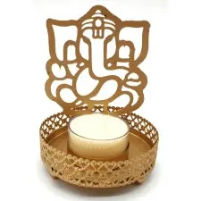 Bougeoir à Réflexion Métal Ganesh
