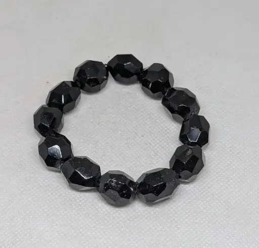 Bracelet Facetté Tourmaline noire 3 mm
