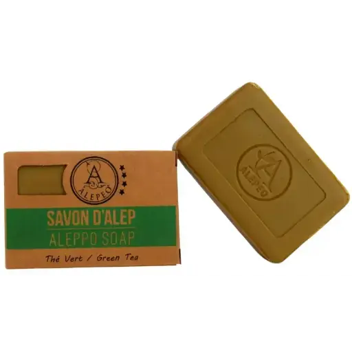 Savon d'Alep parfumé Thé vert 100g
