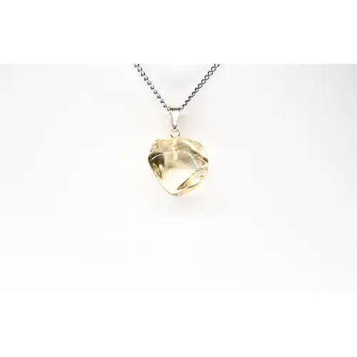 PENDENTIF PIERRE FINE SUR BÉLIÈRE CITRINE NATURELLE