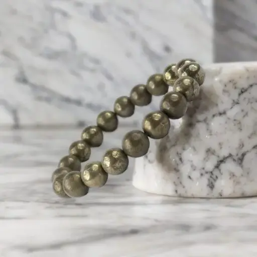 Bracelet pyrite 10 mm