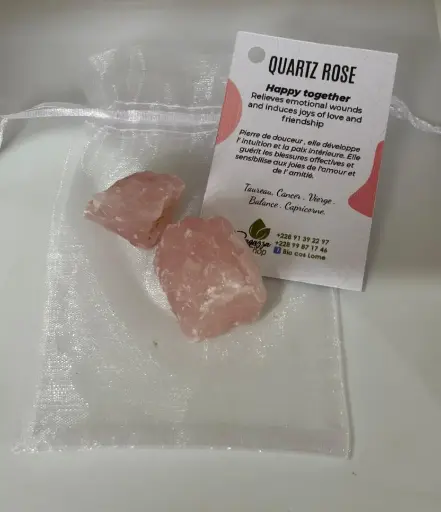 PIERRES ROULÉES QUARTZ ROSE BRUT